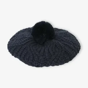 Béret Fille En Maille Torsadée Encre – Vertbaudet boutique pas cher 9