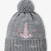 Bonnet Brodé Licorne Fille En Maille Gris Chiné – Vertbaudet magasin 17