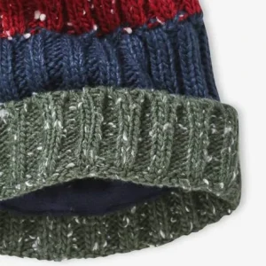 De Qualité Bonnet Garçon En Maille Bandes Colorées Vert – Vertbaudet 12