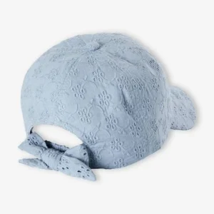 site pas cher Casquette Fille Broderie Anglaise Bleu – Vertbaudet 7