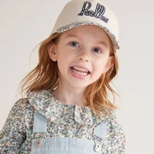 grande marque pas cher Casquette Fille Imprimée “hello” écru – Vertbaudet 10