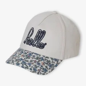 grande marque pas cher Casquette Fille Imprimée “hello” écru – Vertbaudet 12