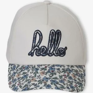 Casquette Fille Imprimée “hello” écru – Vertbaudet REMISE 14