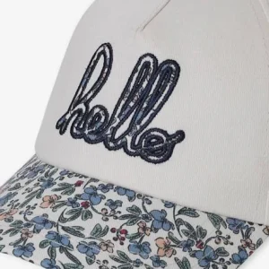 grande marque pas cher Casquette Fille Imprimée “hello” écru – Vertbaudet 16