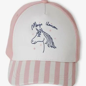 Service Clients Dédié Casquette Fille Licorne Visière Rayée Rayé Rose – Vertbaudet 9