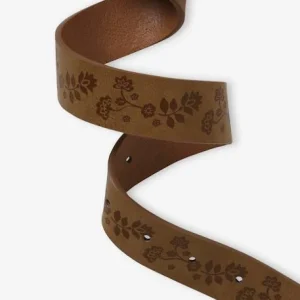 soldes officiel Ceinture à Fleurs Embossées Fille Brun – Vertbaudet 7