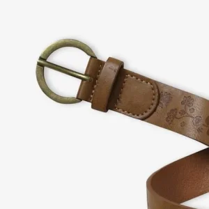 soldes officiel Ceinture à Fleurs Embossées Fille Brun – Vertbaudet 9