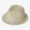 Chapeau Aspect Paille Avec Perles Fille Sable – Vertbaudet outlet soldes 11