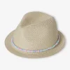 soldes Chapeau Aspect Paille Avec Perles Fille Sable – Vertbaudet 19