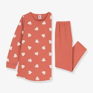 destockage Chemise De Nuit Coeurs Et Legging Uni PETIT BATEAU Rose – Petit Bateau 10