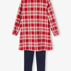 Chemise De Nuit En Flanelle Et Legging Noël Fille Carreaux Rouge – Vertbaudet vente à bas prix 16