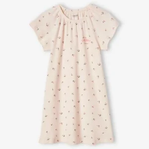 Chemise De Nuit En Maille Côtelée “cerises” + Legging Uni Fille Rose Nude – Vertbaudet france 12