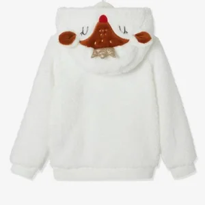 Nouvelle tendance Coffret De Noël Fille Sweat à Capuche Biche Et Serre-tête Pailleté Ivoire – Vertbaudet 10