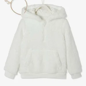 soldes en ligne Coffret De Noël Fille Sweat à Capuche Biche Et Serre-tête Pailleté Ivoire – Vertbaudet 18