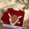 grande surprise Coffret De Noël Pull Fille Motif Biche Et Barrette Assortie Rouge – Vertbaudet 22