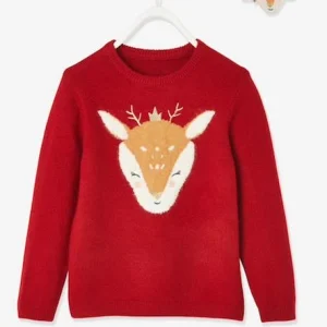 grande surprise Coffret De Noël Pull Fille Motif Biche Et Barrette Assortie Rouge – Vertbaudet 14