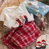 soldes pas cher Coffret Noël Pyjama + Chaussettes Fille Cosy Christmas Ivoire Chiné – Vertbaudet 22