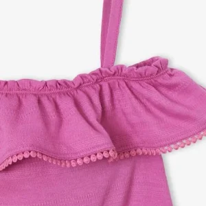 Débardeur Volanté Fille En Tissu Fantaisie Reliéfé Pivoine – Vertbaudet offre spéciale 9