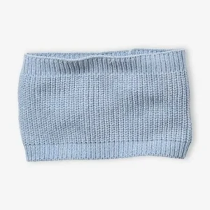 pas cher Ensemble Bonnet + Snood + Gants Maille Chenille Fille Bleu Clair – Vertbaudet 12