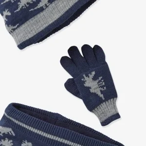 Ensemble Dino Garçon Bonnet + Snood + Gants Bleu – Vertbaudet achat 12