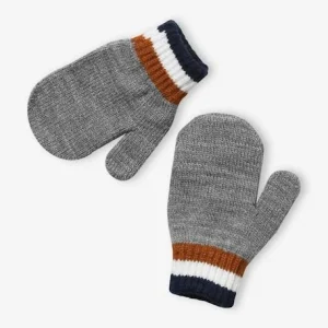 Ensemble Garçon Bonnet + Snood + Gants En Maille Côtelée BASICS Gris – Vertbaudet Les achats en ligne 12