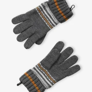 Ensemble Garçon Bonnet + Snood + Gants En Maille Jacquard Gris – Vertbaudet Nouvelle tendance 10