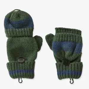 magasins pas chers Ensemble Garçon Bonnet + Snood + Moufles/mitaines Vert – Vertbaudet 16