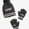 Ensemble Garçon NASA® Bonnet + Gants Gris Anthracite – Nasa Réductions 22