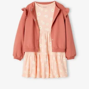 Ensemble Robe Et Cardigan Fille Pêche – Vertbaudet Distributeur Officiel 12