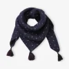 Foulard Imprimé Fleuri Fille Dark Bleu Indigo Imprimé – Vertbaudet Meilleur Prix 17