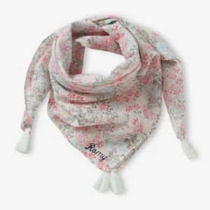 Foulard Imprimé Fleuri Personnalisable Fille écru – Vertbaudet Top ventes 9