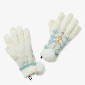 Gants Fille En Maille Jacquard Et Pompons En Fausse Fourrure Beige Imprimé – Vertbaudet Réductions 7