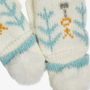 Gants Fille En Maille Jacquard Et Pompons En Fausse Fourrure Beige Imprimé – Vertbaudet Réductions 9