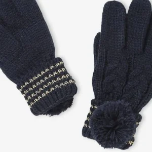 Gants Fille En Maille Torsadée Encre – Vertbaudet commentaire favorable 6