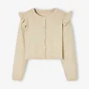 Gilet à Volants En Maille Irisée Fille Beige Doré – Vertbaudet soldes en ligne 13