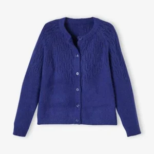 boutique paris Gilet Ajouré Maille Mousseuse Fille Bleu – Vertbaudet 9