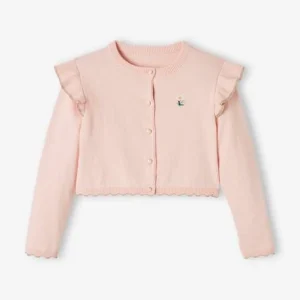 haute qualité Gilet Court à Volants Fille Rose – Vertbaudet 16