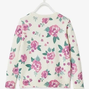 Gilet Imprimé Fleurs Fille écru Imprimé – Vertbaudet authentiques 7