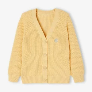 Gilet Maille Perlée Fille Corail – Vertbaudet magasin paris 14