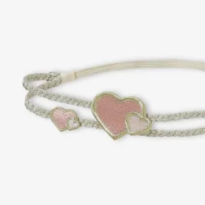 en ligne officielle Headband Tressé Avec Coeurs Appliqués Rose Pâle – Vertbaudet 6