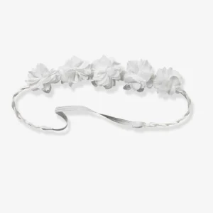 Headband Tressé Avec Fleurs En Tulle Blanc – Vertbaudet vente en ligne pas cher 10