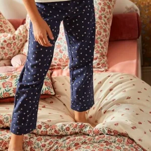 Lot De 2 Bas De Pyjamas En Flanelle Fille Lot Carreaux Rose Thé Et Bleu – Vertbaudet Neuve avec étiquette 18