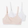 pas cher Lot De 2 Brassières Fille En Microfibre Rose Clair Uni – Vertbaudet 22