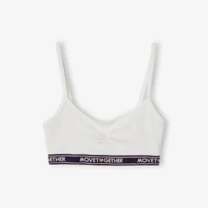 Lot De 2 Brassières Unies Fille Lot Blanc Et Bleu – Vertbaudet pas cher 9