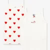 Meilleur Service Lot De 2 Chemises à Bretelles Coeur Petite Fille En Coton – PETIT BATEAU Blanc Coeurs – Petit Bateau 14