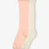 Lot De 2 Paires De Chaussettes Hautes Ajourées Fille Lot Rose Poudré – Vertbaudet De super promotions disponibles 10