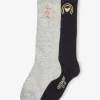 Lot De 2 Paires De Chaussettes Hautes Fille En Maille Cotelée Et Motif Lurex Lot Encre – Vertbaudet guranteed de qualité 10