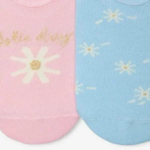 marque pas cher Lot De 2 Paires De Chaussettes Invisibles Fille Rose – Vertbaudet 6