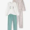 Lot De 2 Pyjamas Fille Fleuris En Velours Beige – Vertbaudet Paris 20