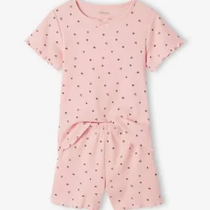 Lot De 2 Pyjashorts Fille Imprimés En Maille Côtelée Rose Poudré – Vertbaudet à prix très bas 12